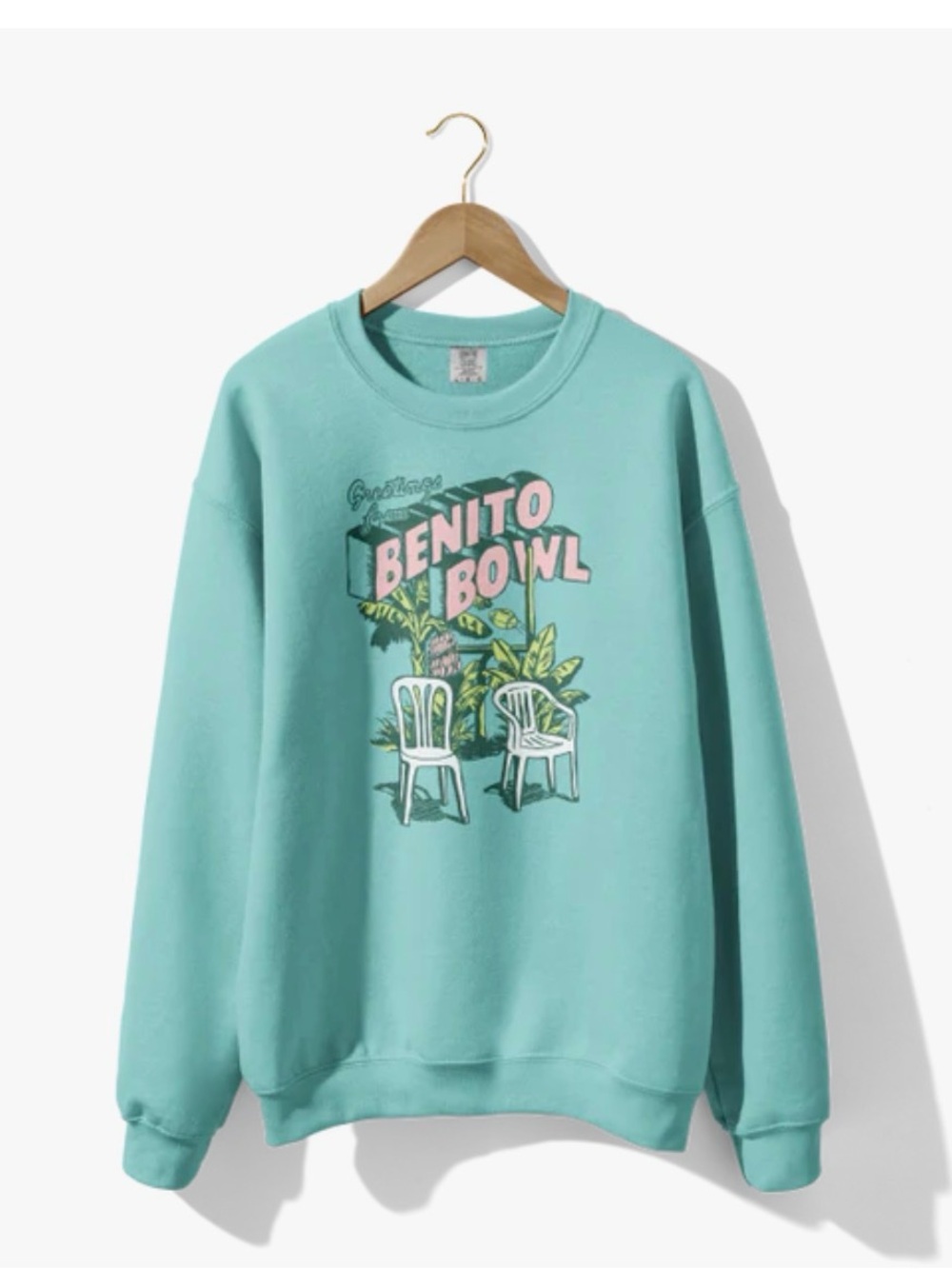 NWOT Greetings From Benito Bowl Graphic Sweatshirt - Picture 1 of 5